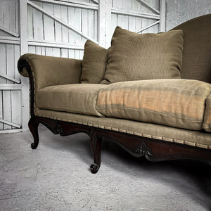 Ralph Lauren St. Germain Venetian Linen Hardwood Sofa