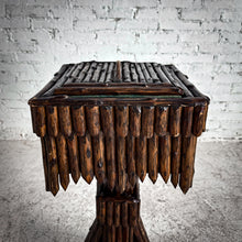 Load image into Gallery viewer, Early 20th C. Folk Art Twig Pedestal Box
