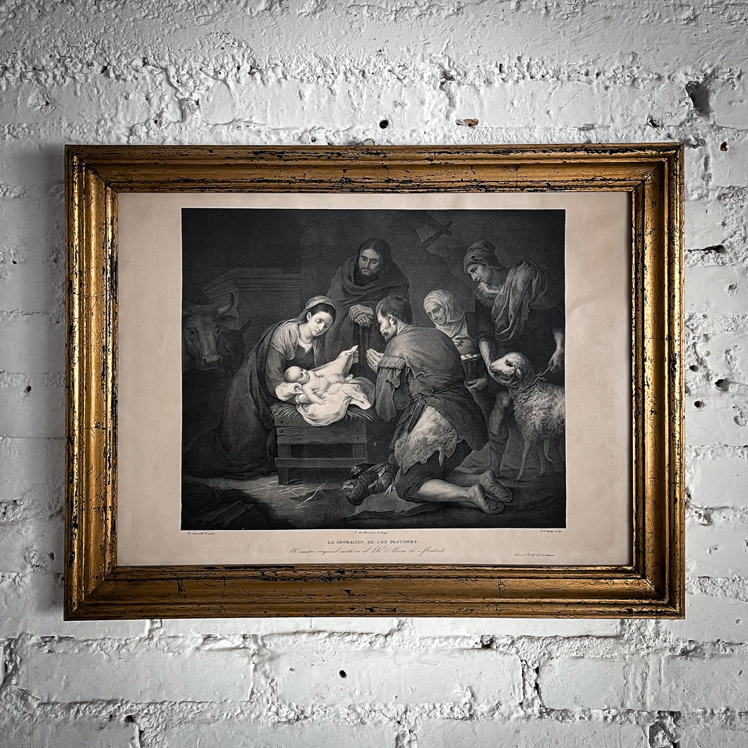 B. Murillo Religious Lithograph Print