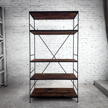 Load image into Gallery viewer, Modern Wood &amp; Iron Bookcase
