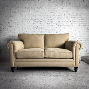 Jonathan Louis Charlotte Traditional Style Linen Loveseat