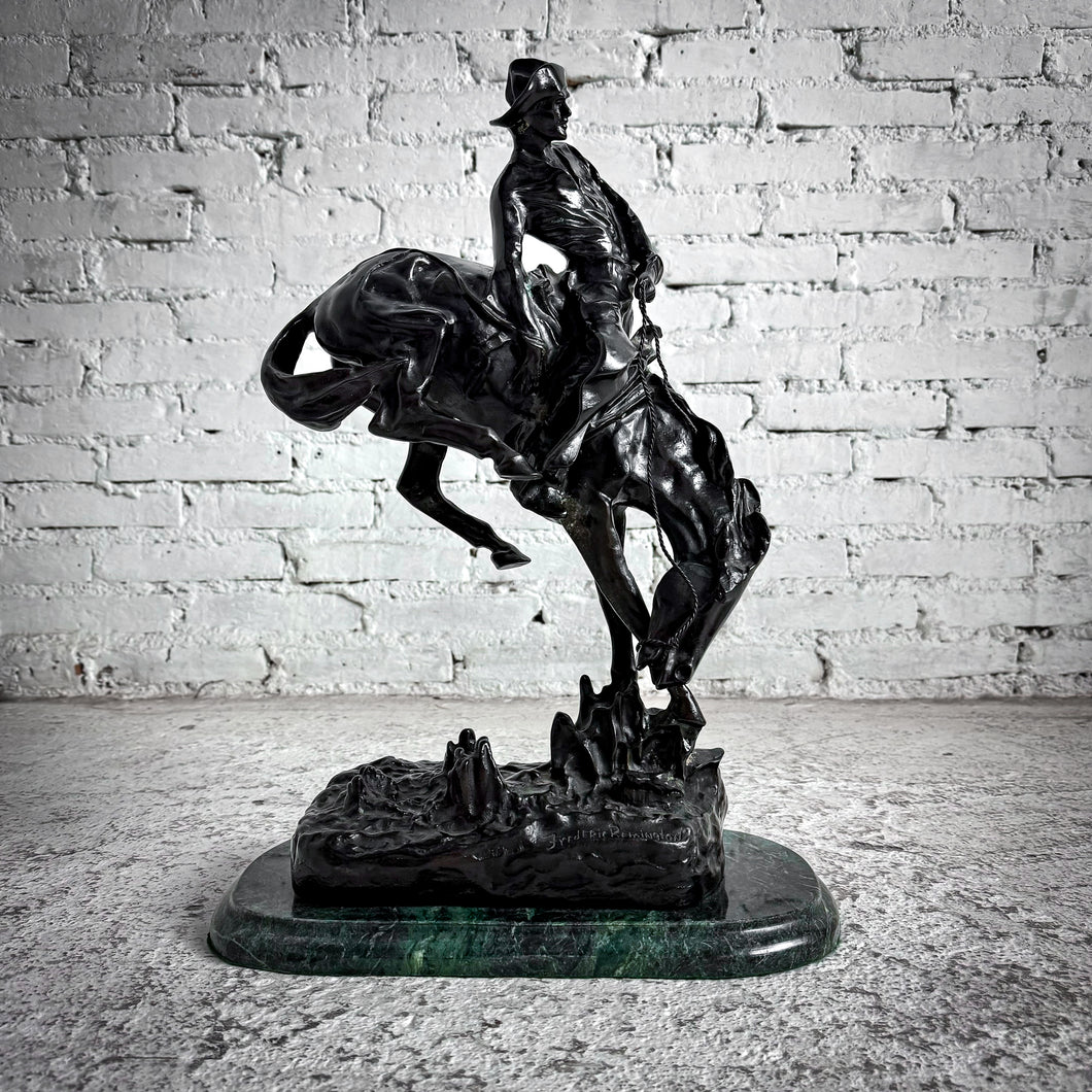 1906 Frederic Remington Western American Style Reproduction Bronze Sculpture