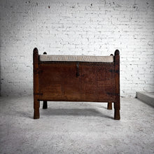 Load image into Gallery viewer, Antique Indian Chip Carved Wood Bench
