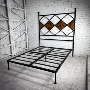 Hacienda Queen Size Painted Wrought Iron Bed