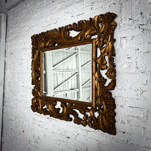 Load image into Gallery viewer, Horizontal Spanish Colonial Aged Giltwood Wall Mirror
