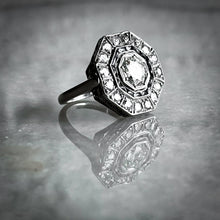 Load image into Gallery viewer, Custom Art Deco Platinum Diamond Cocktail Ring
