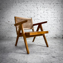 Load image into Gallery viewer, Contemporary Woven Cane Wood Lounge Chair
