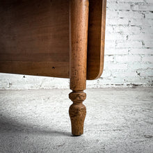 Load image into Gallery viewer, 19th C. Rustic Farmhouse Drop Leaf Solid Walnut Drop Leaf Table
