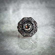 Load image into Gallery viewer, Custom Art Deco Platinum Diamond Cocktail Ring
