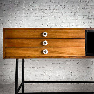 Modern Media Wood & Iron Console