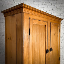 Load image into Gallery viewer, Early 20th C. Irish Pine Hutch Cabinet
