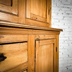 Early 20th C. Irish Pine Hutch Cabinet