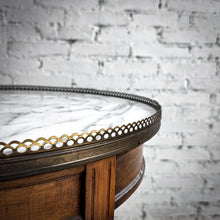 Load image into Gallery viewer, Louis XVI Pierced Gallery Marble Accent Table
