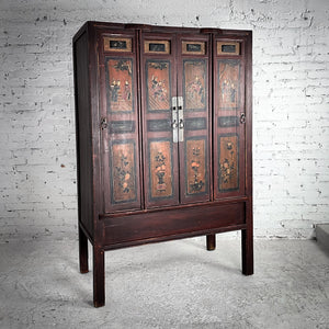 Chinoiserie Painted Storage Cabinet