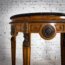 Load image into Gallery viewer, Neoclassical Marble Top Maple Veneer Console
