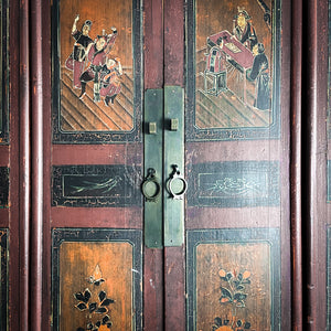 Chinoiserie Painted Storage Cabinet