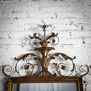 Louis XVI Style Gilt Wood Lighted Mirror