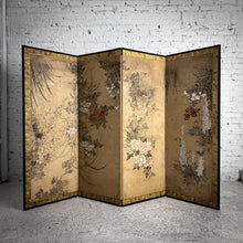 Load image into Gallery viewer, Late Edo Period  Early 19th C. Japanese Ink Painted Paper Screen
