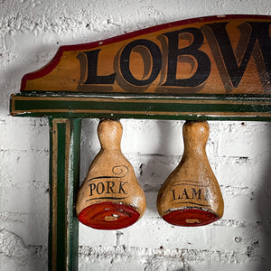 1950's Lobwell Painted Wood Signage Wall Decor