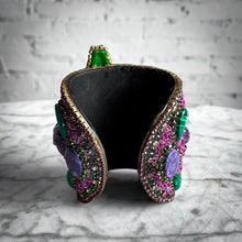 Load image into Gallery viewer, Lynn Carlton Eclectic Mixed Materials Amethyst &amp; Malachite Cuff
