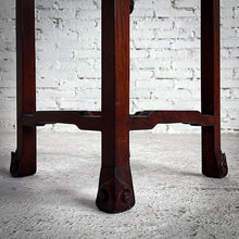 Load image into Gallery viewer, Late 20th C. Chinese Cloissone Rosewood Pedestal Table
