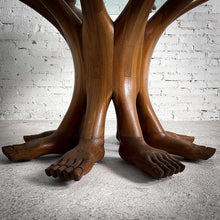 Load image into Gallery viewer, 1970&#39;s Pedro Friedeberg Surrealist Glass &amp; Walnut Dining Table
