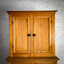 Load image into Gallery viewer, Early 20th C. Irish Pine Hutch Cabinet
