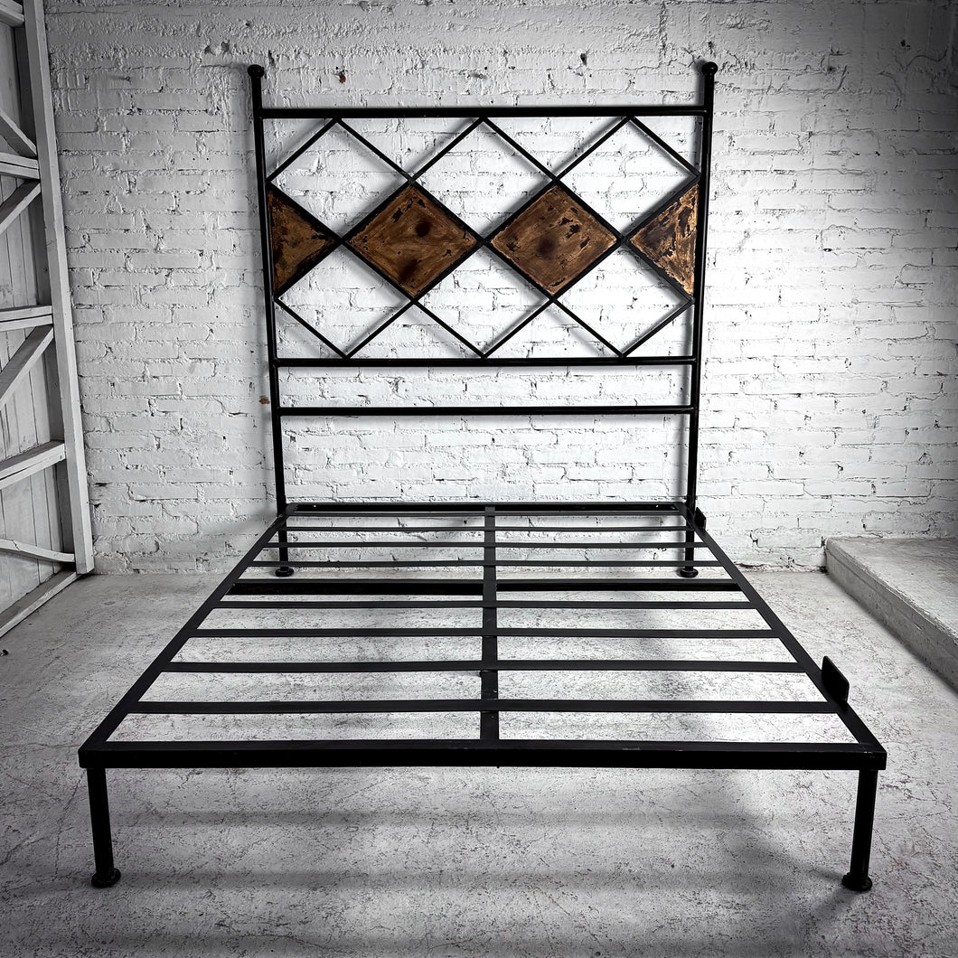 Hacienda Queen Size Painted Wrought Iron Bed