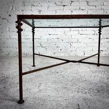 Load image into Gallery viewer, Modern Glass Top Iron Cocktail Table
