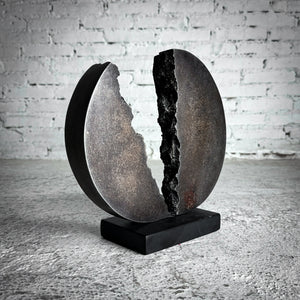 1987 James Myford Modernist Cast Aluminium Metal Sculpture