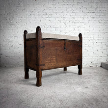 Load image into Gallery viewer, Antique Indian Chip Carved Wood Bench
