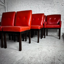 Load image into Gallery viewer, Set of 4 1970&#39;s Directional Furniture Leather Upholstered Dining Chair
