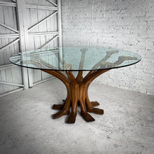 Load image into Gallery viewer, 1970&#39;s Pedro Friedeberg Surrealist Glass &amp; Walnut Dining Table
