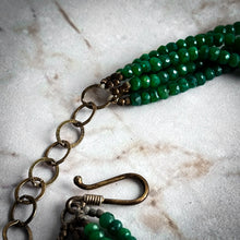 Load image into Gallery viewer, Piedras Contemporary Mexican Green Crystal Multi-Strand Necklace
