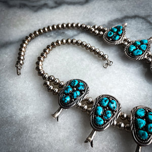 F.I.J Navajo Sterling Silver Turquoise Necklace