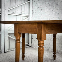 Load image into Gallery viewer, 19th C. Rustic Farmhouse Drop Leaf Solid Walnut Drop Leaf Table
