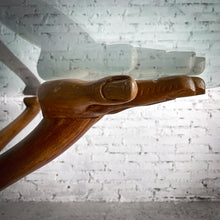 Load image into Gallery viewer, 1970&#39;s Pedro Friedeberg Surrealist Glass &amp; Walnut Dining Table
