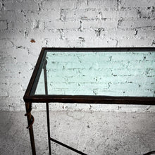 Load image into Gallery viewer, Modern Glass Top Iron Console
