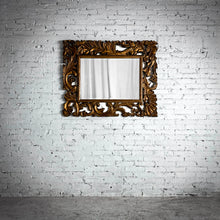 Load image into Gallery viewer, Horizontal Spanish Colonial Aged Giltwood Wall Mirror
