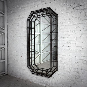 1980's Brutalist Rebar Mirror