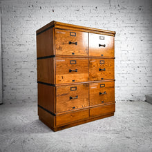 Load image into Gallery viewer, 3 Piece Library Oak File Cabinet
