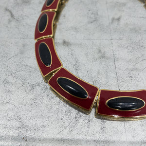 Monet Enamel Metal Collar Necklace