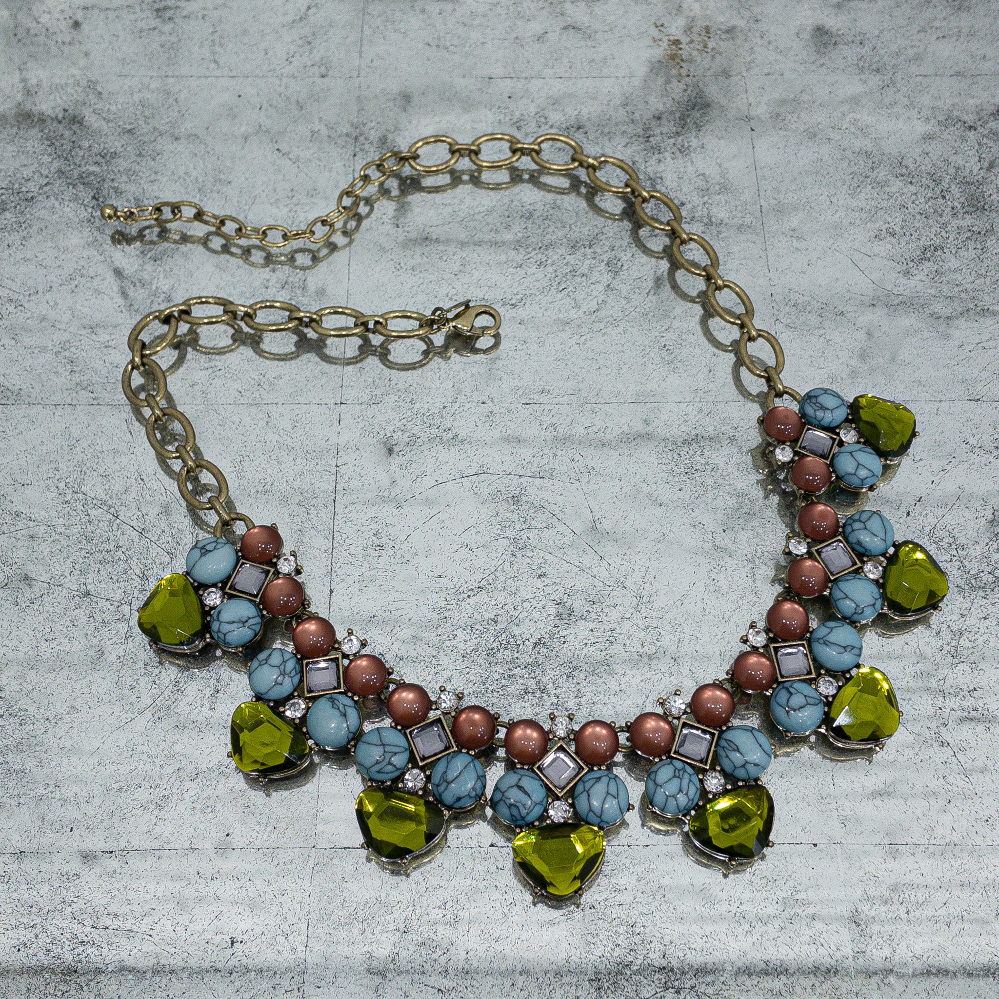 Gemstone on sale collar necklace