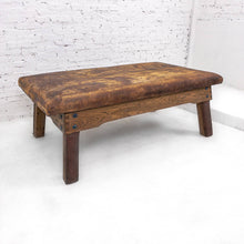 Load image into Gallery viewer, Vintage European Natural Leather Bench
