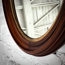 Load image into Gallery viewer, Antique Oval Federal Moulded Wood Bathroom Mirror
