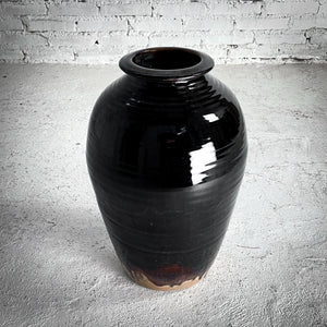 Large Hand Thrown Glazed Stoneware Vase